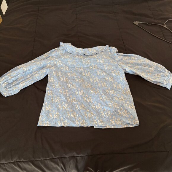 NWOT Peter Pan Collared Blouse- Size S, Blue Liberty Print - Picture 8 of 8